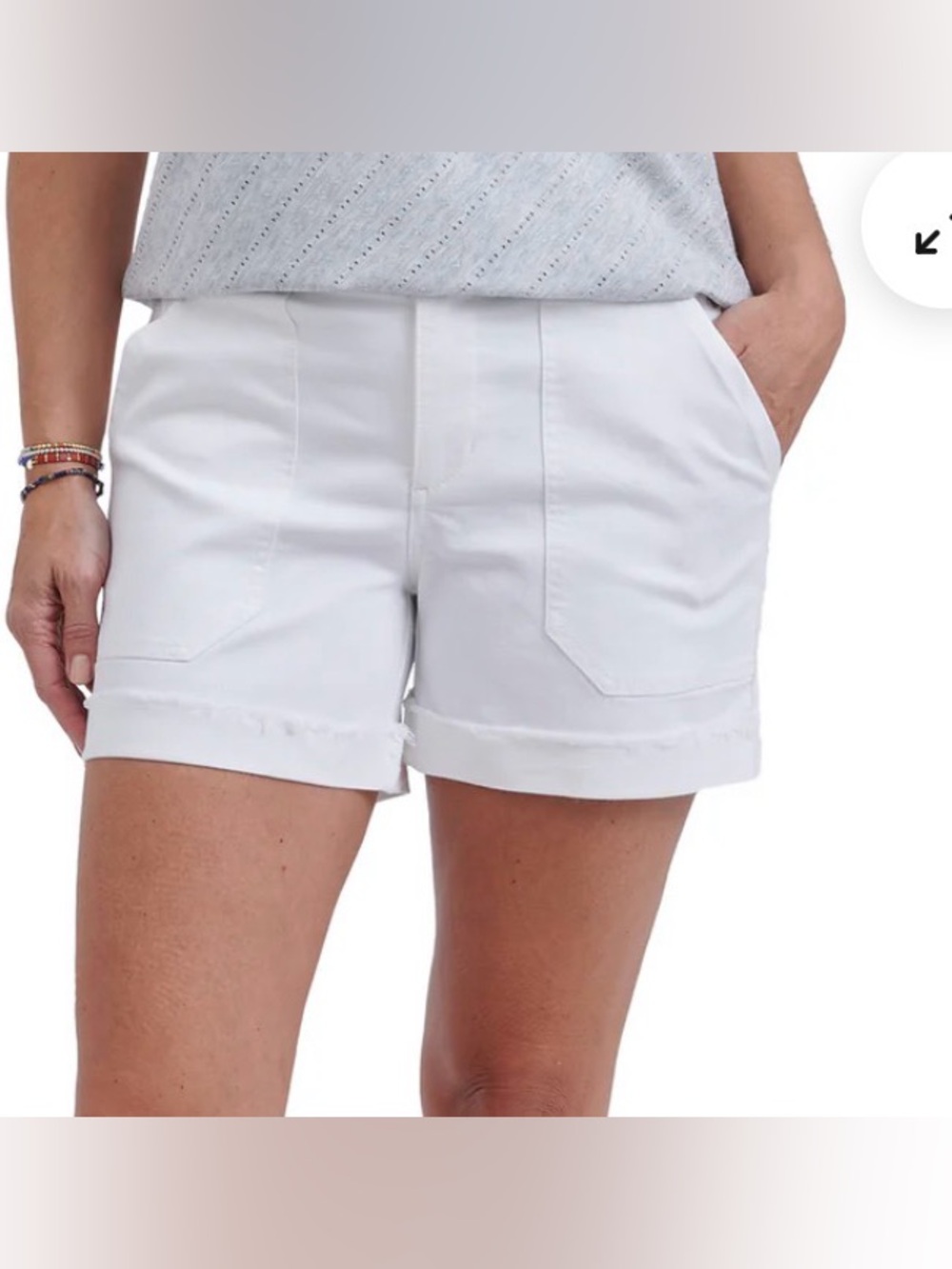 Democracy HighRise Spade Back Pocket Shorts with Roll Cuff size 32